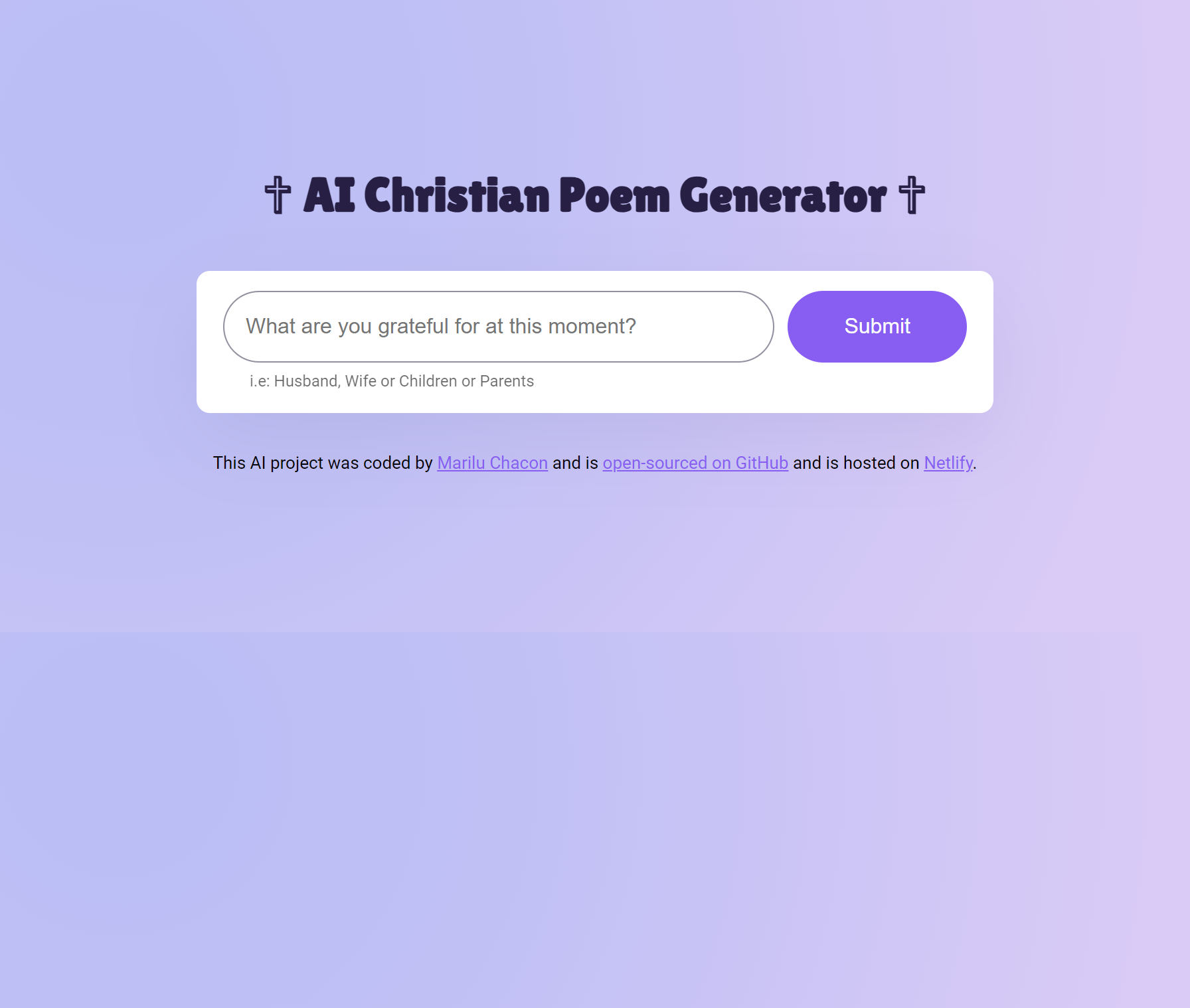 poem generator preview